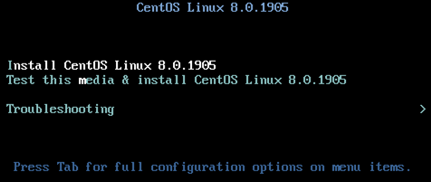 install centos 8 from iso imange