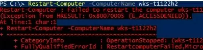 restart-computer: access is denied 0x80070005