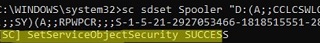 sd set command to set service permissions in sddl format