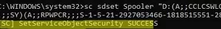 sd set command to set service permissions in sddl format