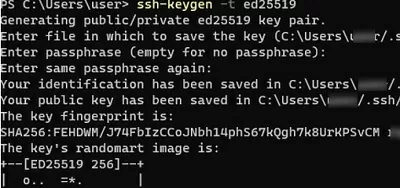 ssh-keygen generate ed25519 ssh key on windows 10