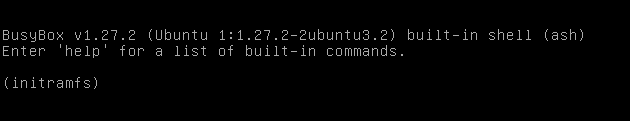 Ubuntu Linux boots to BusyBox initramfs prompt
