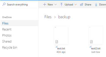 upload file from linux to onedrive