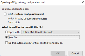 download odt xml file with custom office settings