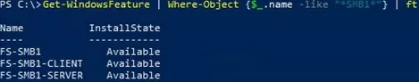 Windows Server: check SMB 1.0 state with PowerShell