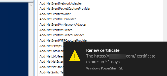 PowerShell: Create a Certificate Expiration Popup Notification