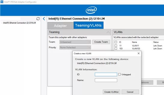 create vlan windows 11