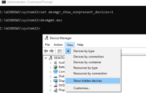 windows 10 remove ghost network adapter