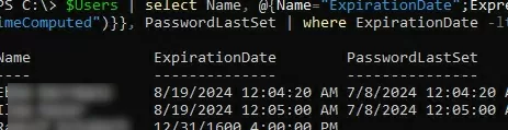PowerShell: list AD users with expired passwords