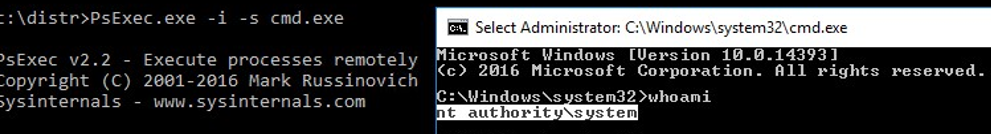 Running a Command Prompt as NT AUTHORITY\SYSTEM