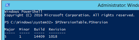 Update to Windows PowerShell 5.1
