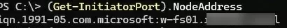 Get-InitiatorPort NodeAddress