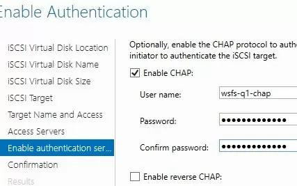 iscsi chap authentication