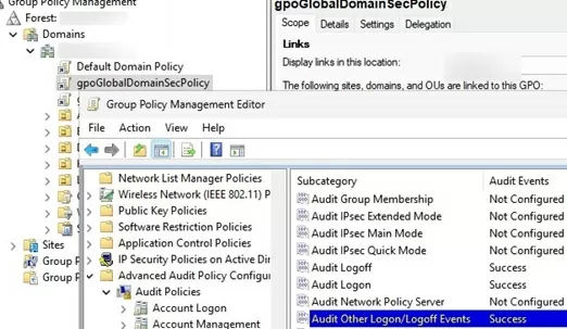 GPO: configure logon audit policy