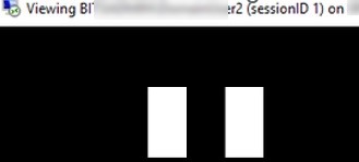 Black screen with pause in shadow connection window