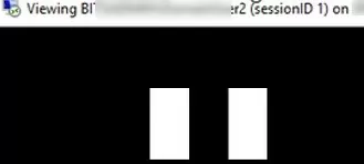Black screen with pause in shadow connection window