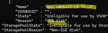 find USB disk name in ESXi shell