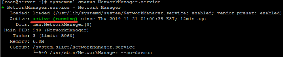 NetworkManager.service in CentOS/RHEL 8