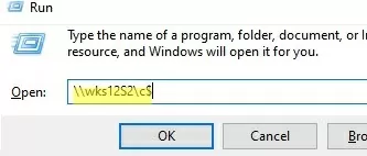 open admin share on remote windows computer
