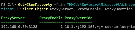 powershell: get user proxy settings from registry