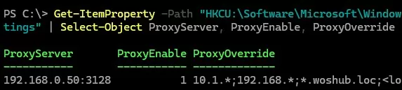 powershell: get user proxy settings from registry