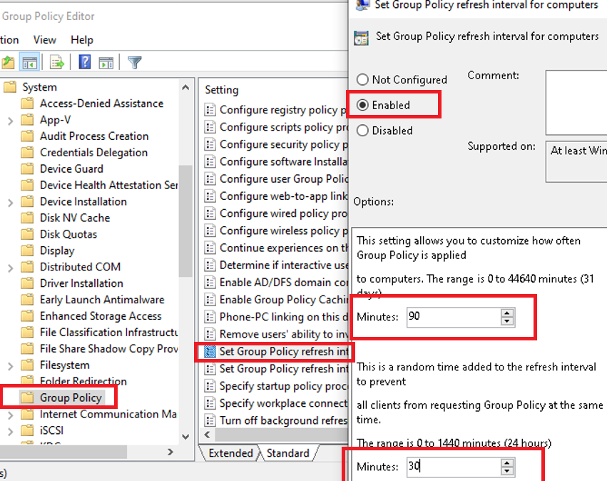 makkelijk te gebruiken slang Continent Updating Group Policy Settings on Windows Domain Computers | Windows OS Hub