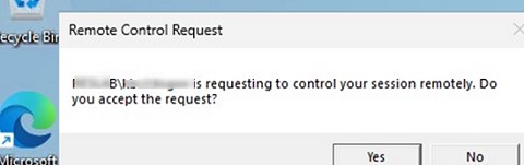 shadow remote control request is a user session