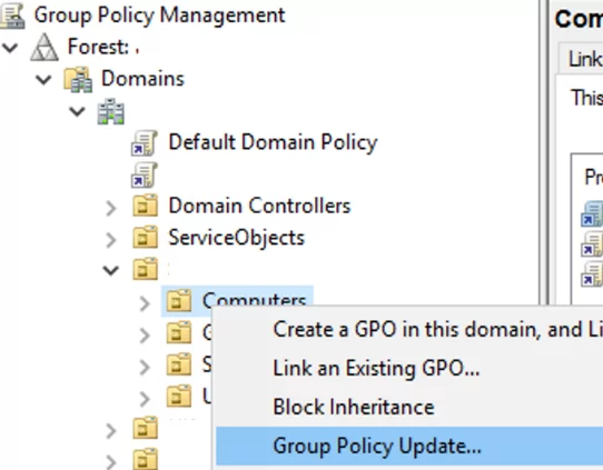 updating GPO parameters remotely via GPMC console