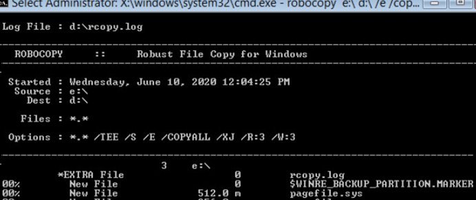 robocopy sync folders one way