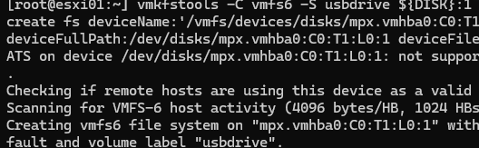 vmkfstools - create vmfs datastore