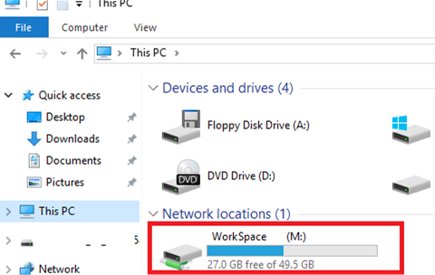 Mapped Network Drive On Windows 10 File Explorer 480x304 
