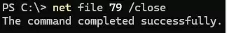 net file close