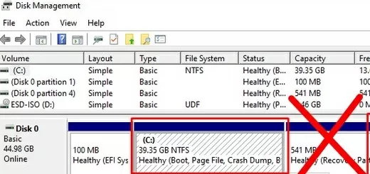 Cannot shrink disk in guest windows due to recovery partition