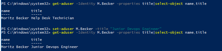 Using Set-ADUser PowerShell cmdlet to update user attributes in Active Directory