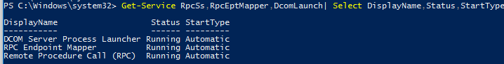 checking rpc services using powershell
