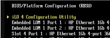 HPE RBSU - iLO 4 Configuration Utility