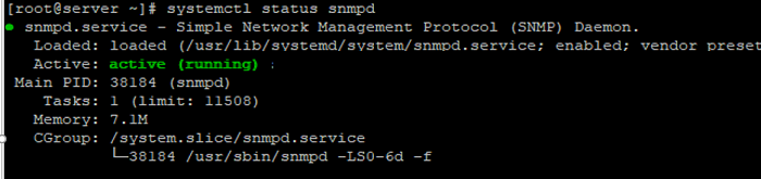 run the snmpd service on linux host