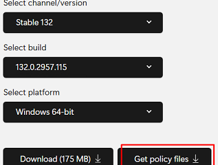 Download MS Edge admx policy files