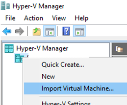 hyper-v import virtual machine