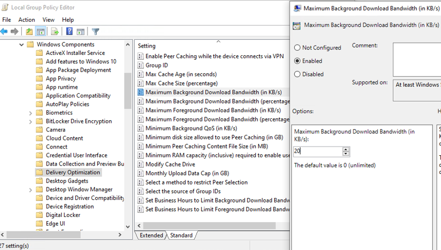 new gpo settings in new windows 10 builds