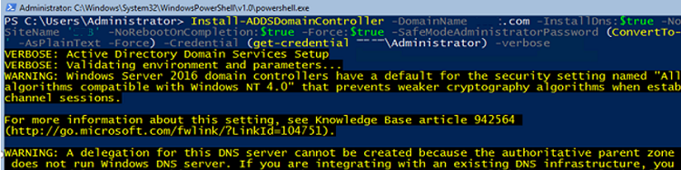 Install-ADDSDomainController install additional active directory domain controller on windows server core 
