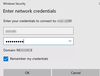 save credentials to access network shared in windows credential manager