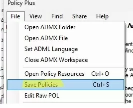 edit and apply local gpo settings using policy plus