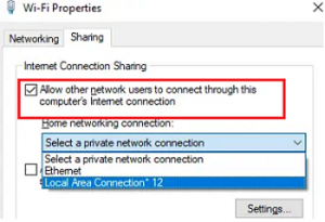 windows 10 internet connection sharing stops working after reboot