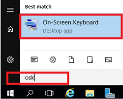 run the On-Screen Keyboard on Windows