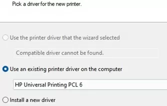 select printer driver