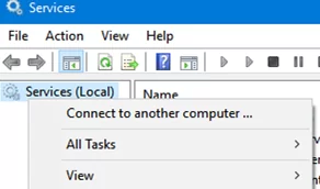 connect to services on another computer