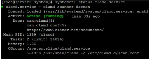 create clamd.service in linux centos/rhel