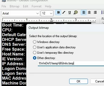 change bginfo.bmp file path