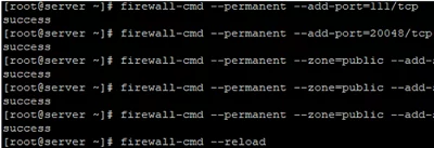 configure firewall rules for nfs server on linux